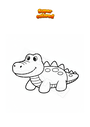 Coloring page Plush crocodile