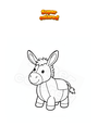 Coloring page Plush donkey