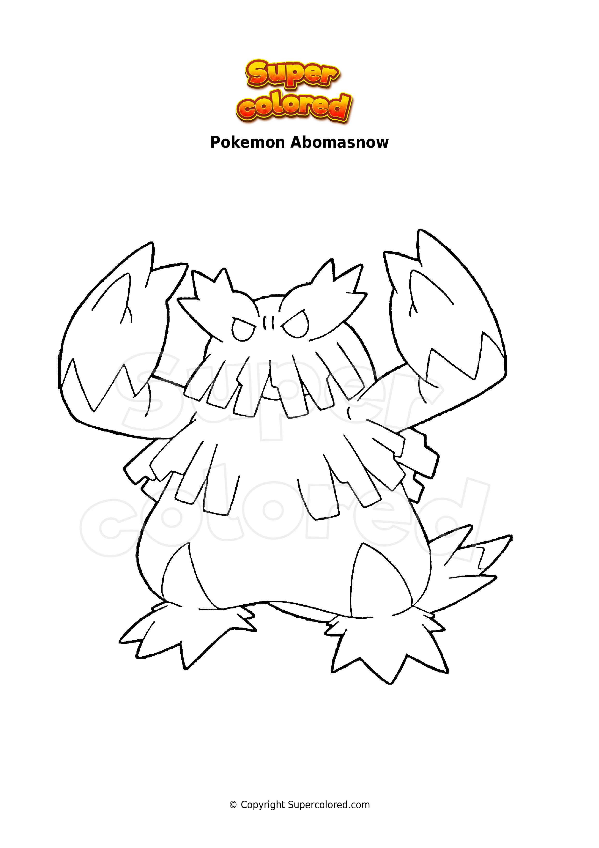 √ Abomasnow Coloring Pages / Abomasnow Pokemon Bulbapedia The Community