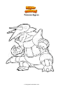 Coloring page Pokemon Aggron