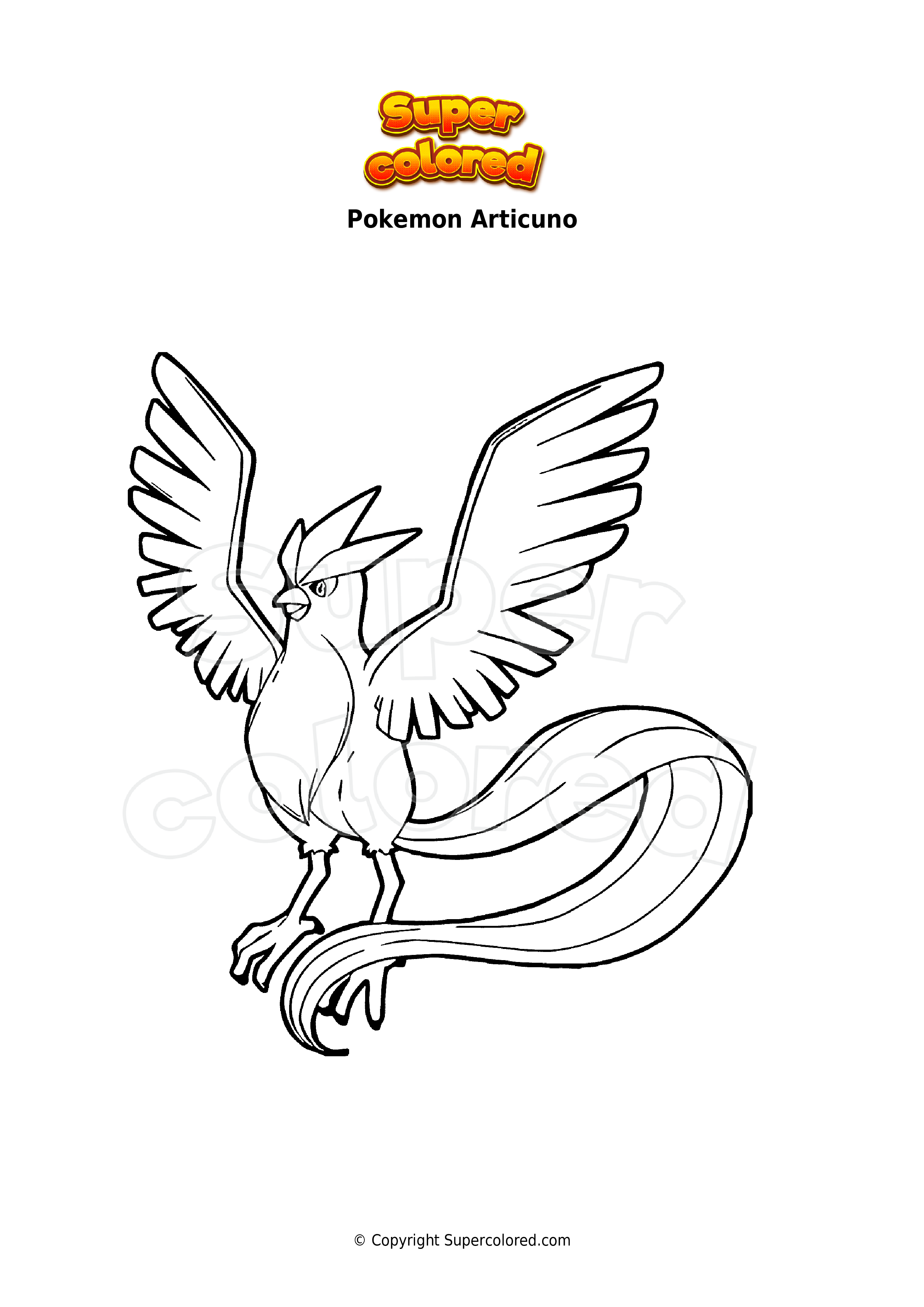 pokemon coloring pages articuno