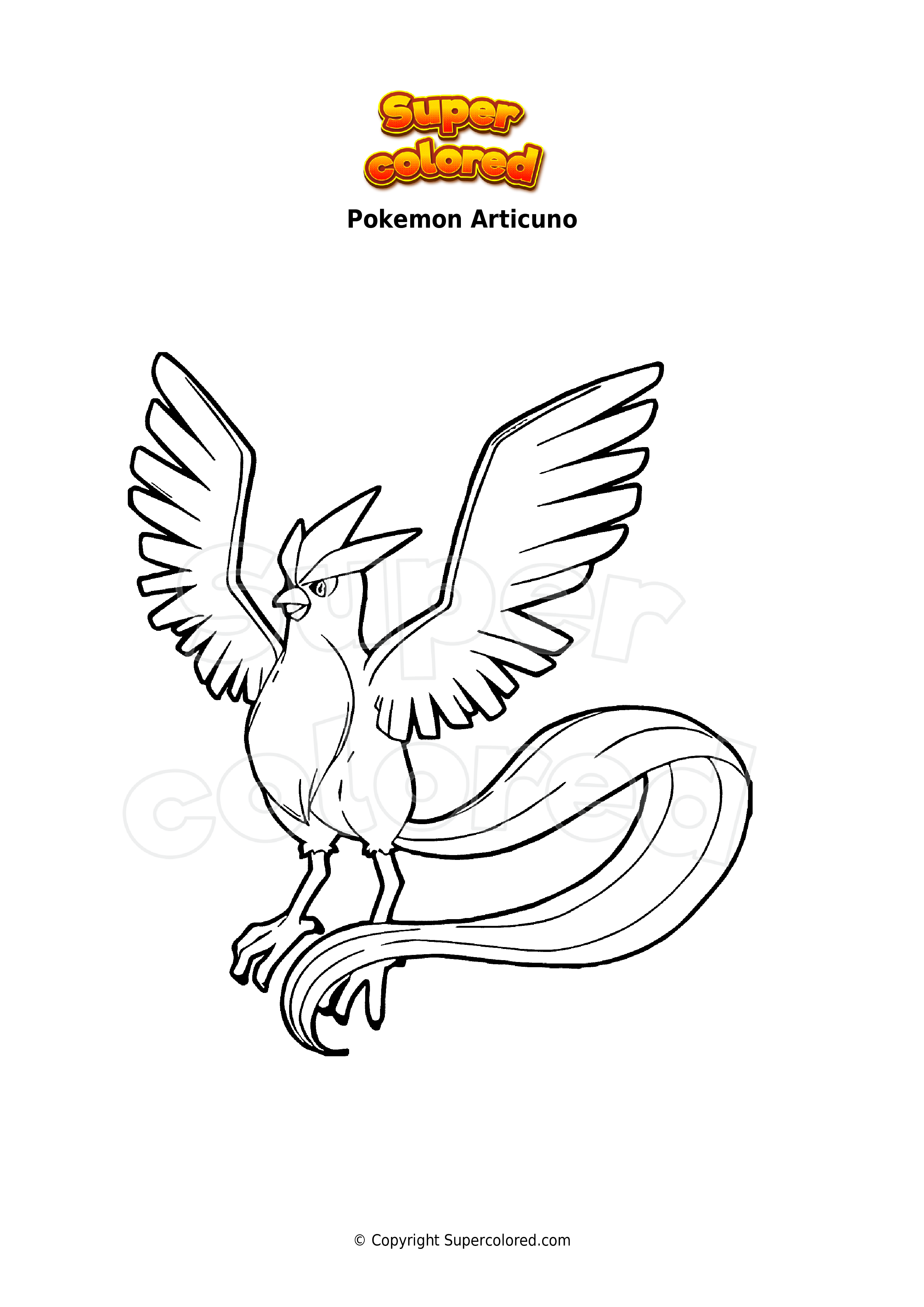 Pokemon Coloring Pages Articuno