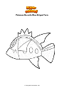 Coloring page Pokemon Basculin Blue-Striped Form