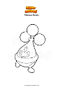 Coloring page Pokemon Bonsly