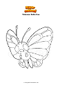 Coloring page Pokemon Butterfree