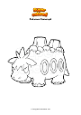 Coloring page Pokemon Camerupt