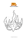 Coloring page Pokemon Chandelure