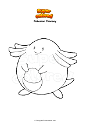 Coloring page Pokemon Chansey