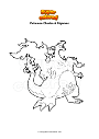 Coloring page Pokemon Charizard Gigamax