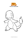 Coloring page Pokemon Charmander