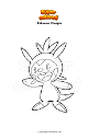 Coloring page Pokemon Chespin