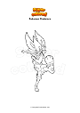 Coloring page Pokemon Cinderace