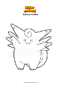 Coloring page Pokemon Clefable