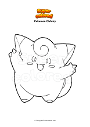Coloring page Pokemon Clefairy