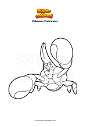 Coloring page Pokemon Crabrawler