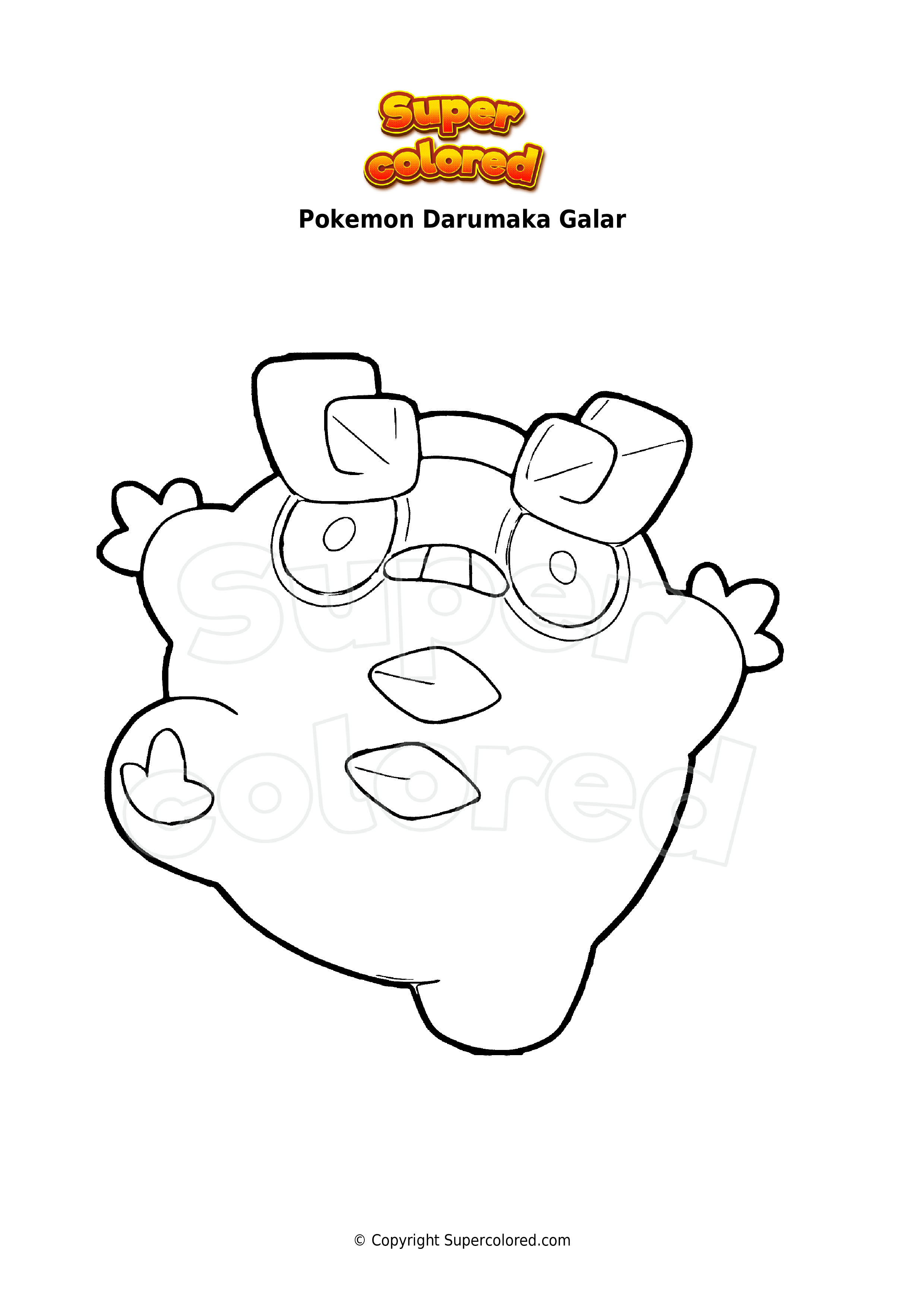 printable coloring pages darumaka pokemon