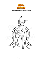 Coloring page Pokemon Deoxys Attack Forme