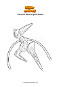 Coloring page Pokemon Deoxys Speed Forme