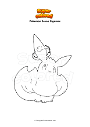 Coloring page Pokemon Eevee Gigamax