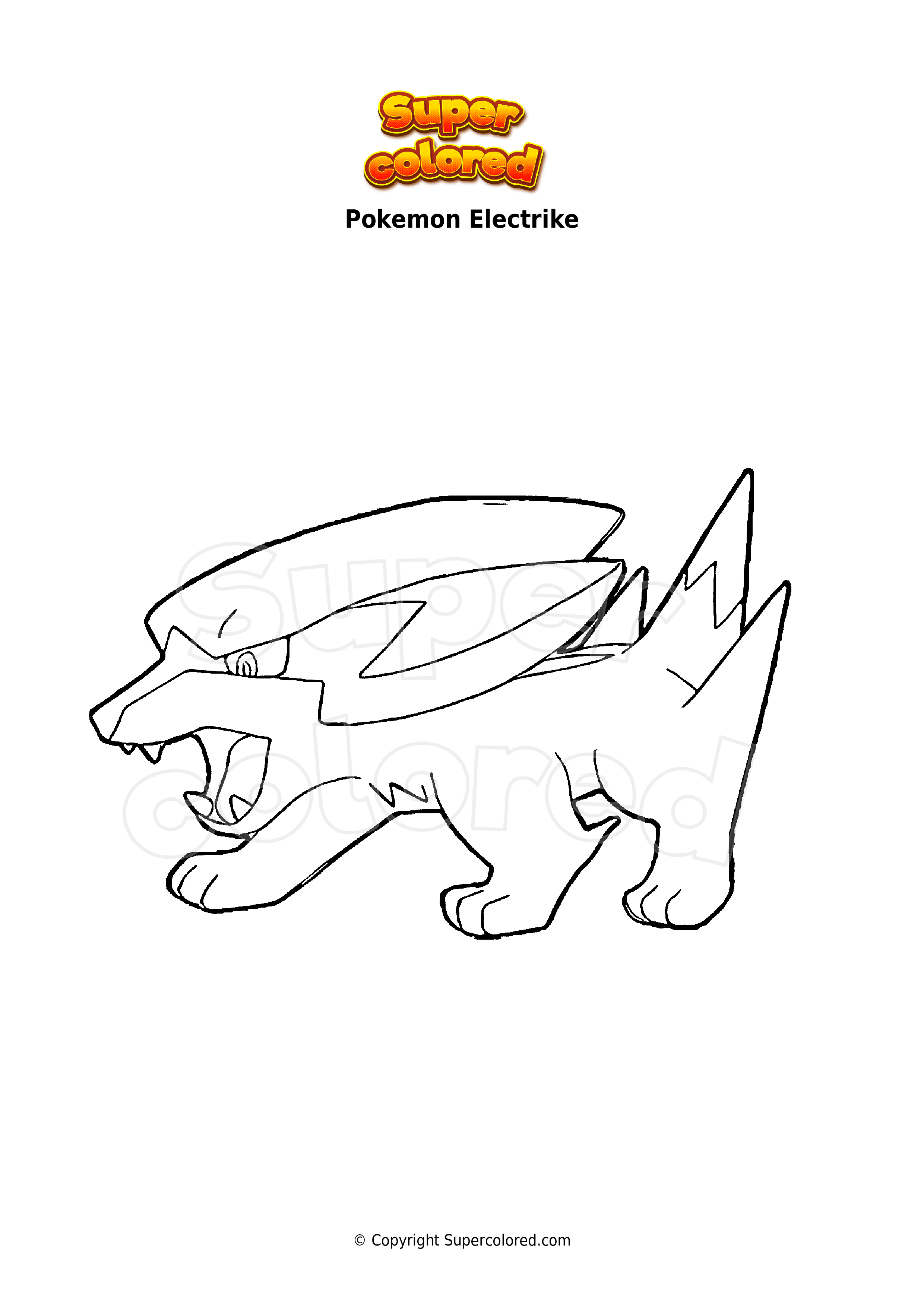 manectric coloring pages