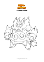 Coloring page Pokemon Emboar