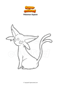 Coloring page Pokemon Espeon