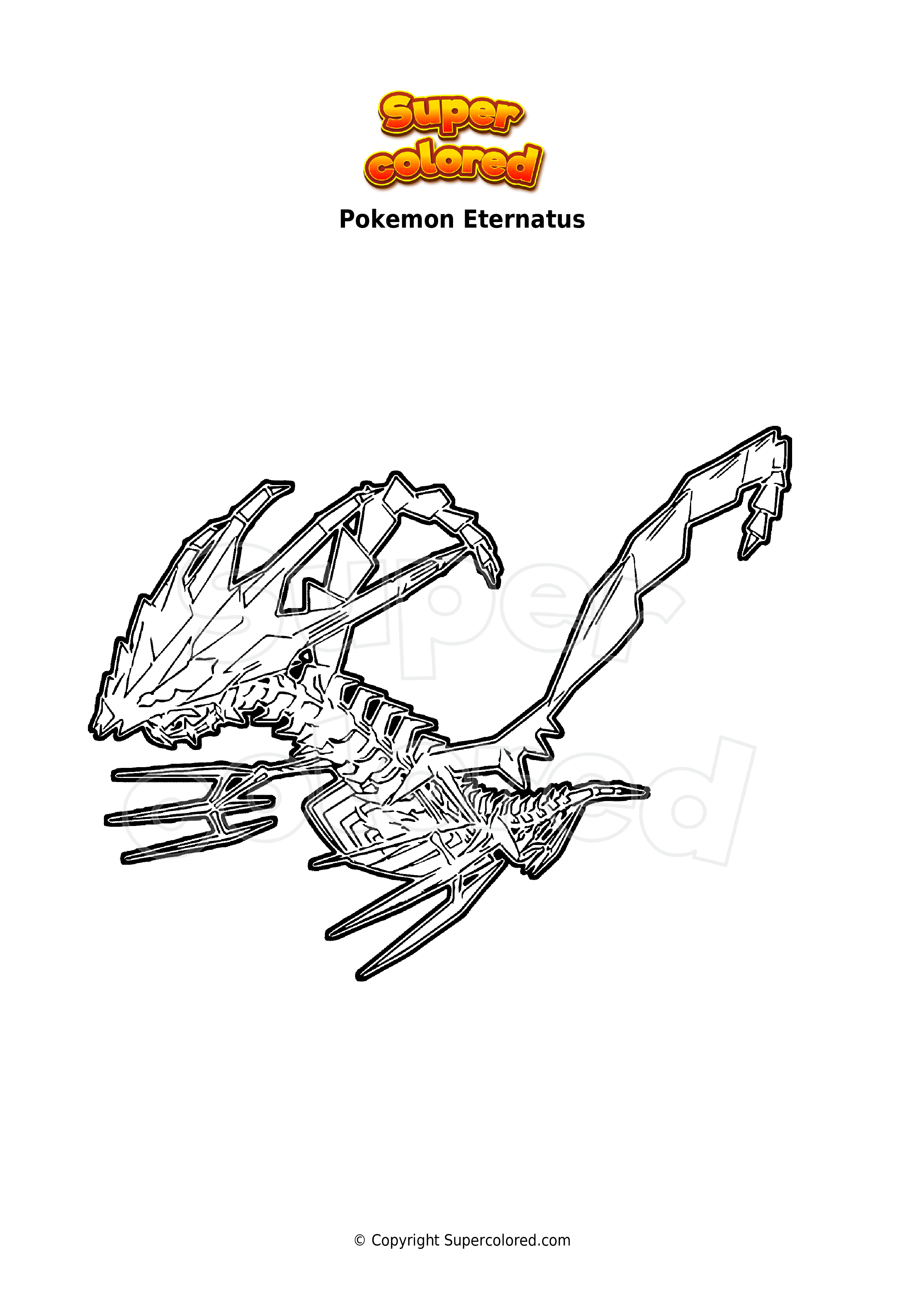 Eternatus pokemon coloring pages