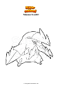 Coloring page Pokemon Excadrill