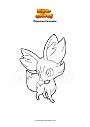 Coloring page Pokemon Fennekin