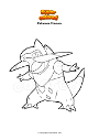 Coloring page Pokemon Fraxure