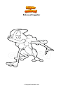 Coloring page Pokemon Frogadier