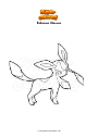 Coloring page Pokemon Glaceon