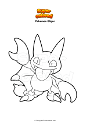 Coloring page Pokemon Gligar