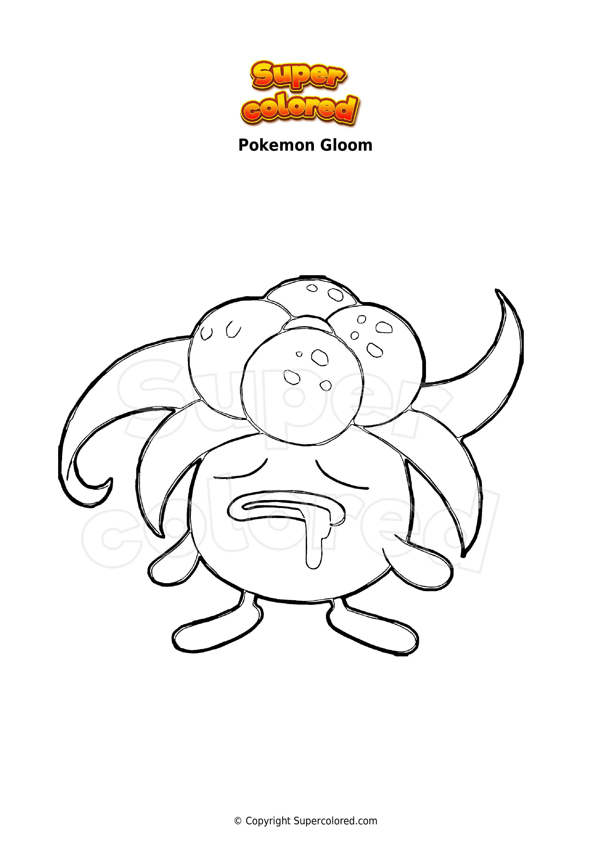 Coloring page Pokemon Gloom - Supercolored.com