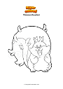 Coloring page Pokemon Greedent