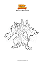 Coloring page Pokemon Grimmsnarl