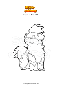 Coloring page Pokemon Growlithe