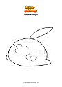 Coloring page Pokemon Gulpin