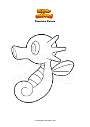 Coloring page Pokemon Horsea