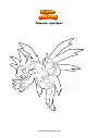 Coloring page Pokemon Hydreigon