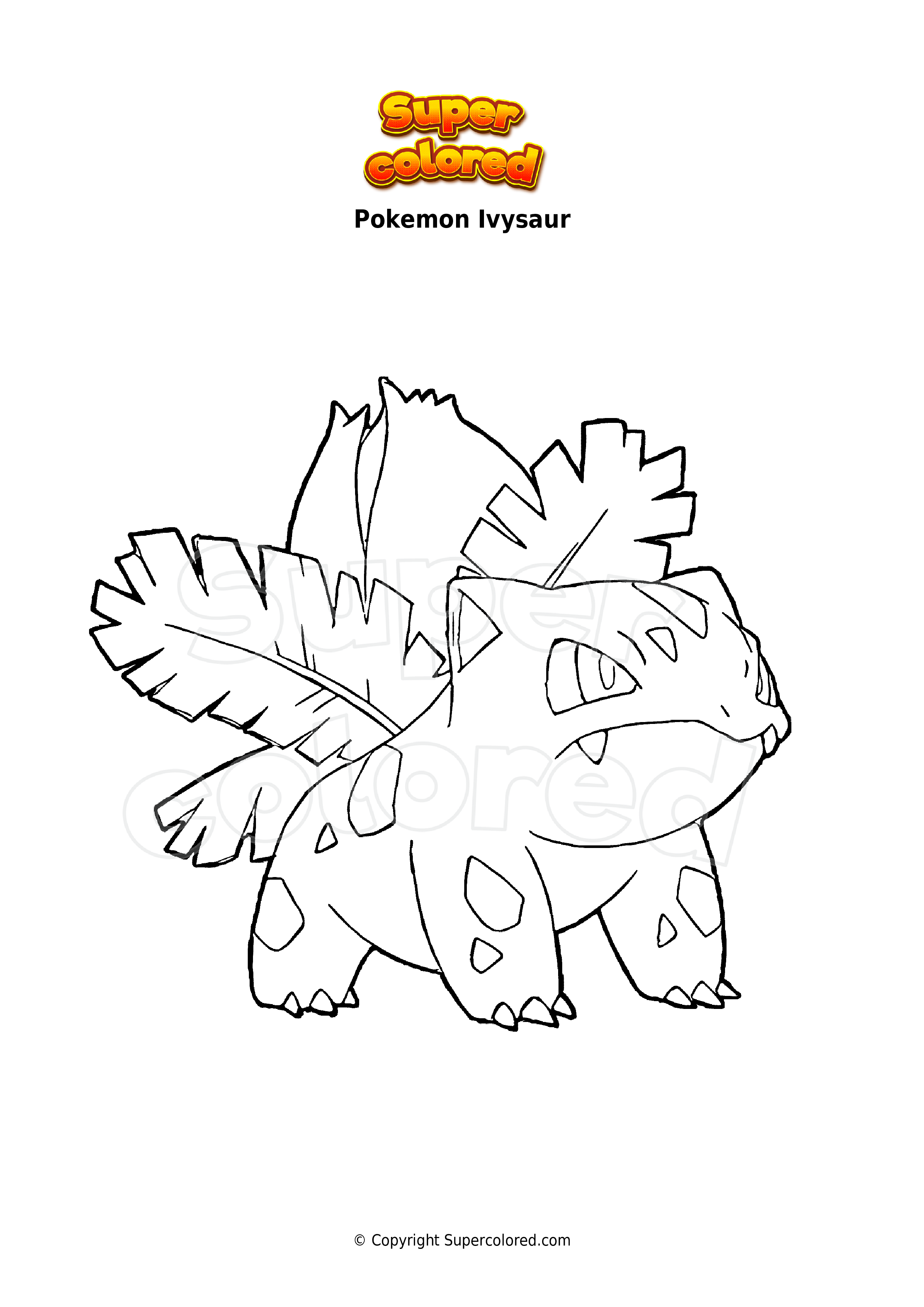 ivysaur pokemon coloring pages