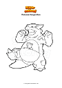 Coloring page Pokemon Kangaskhan