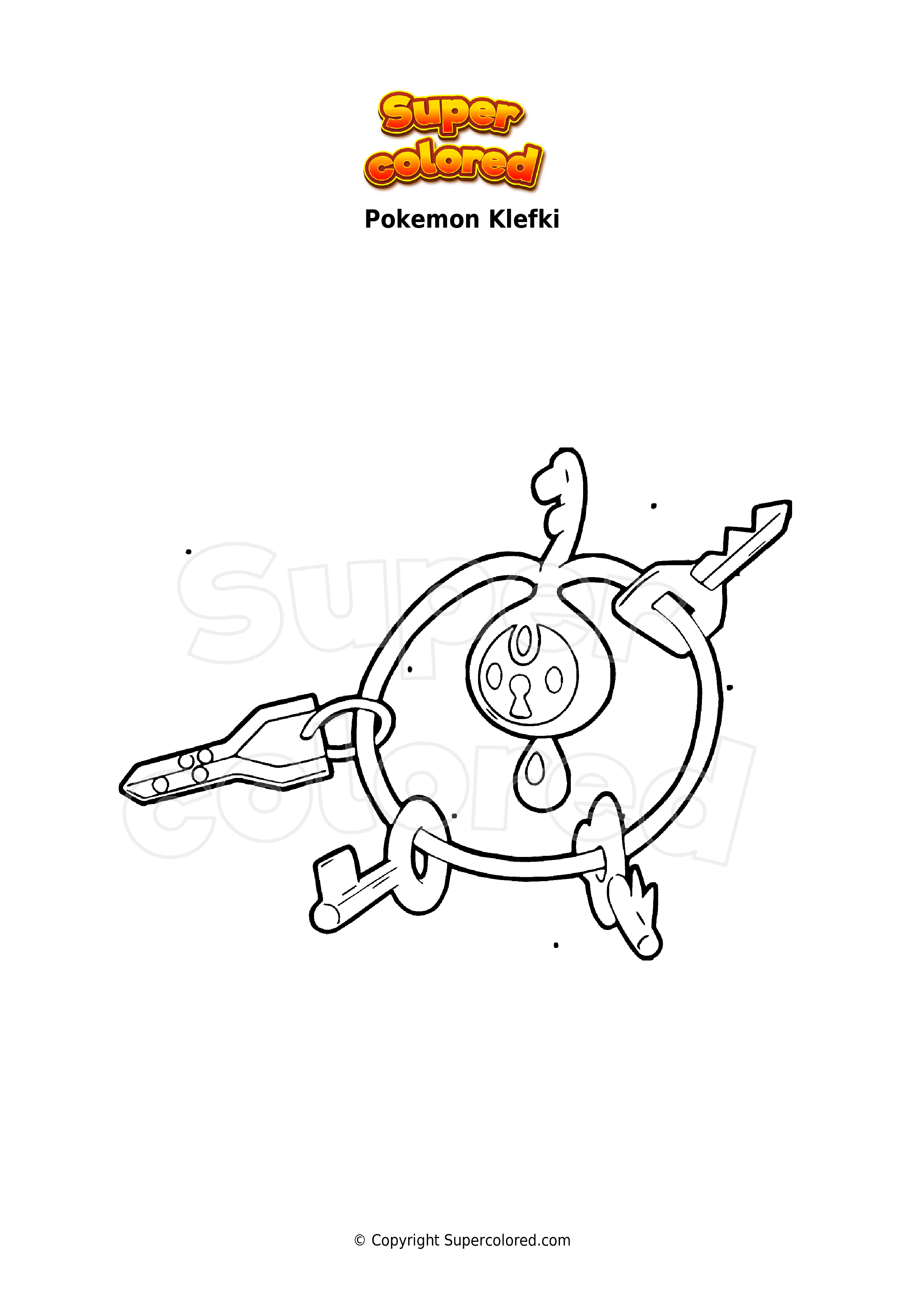 Coloring Page Pokemon Regieleki