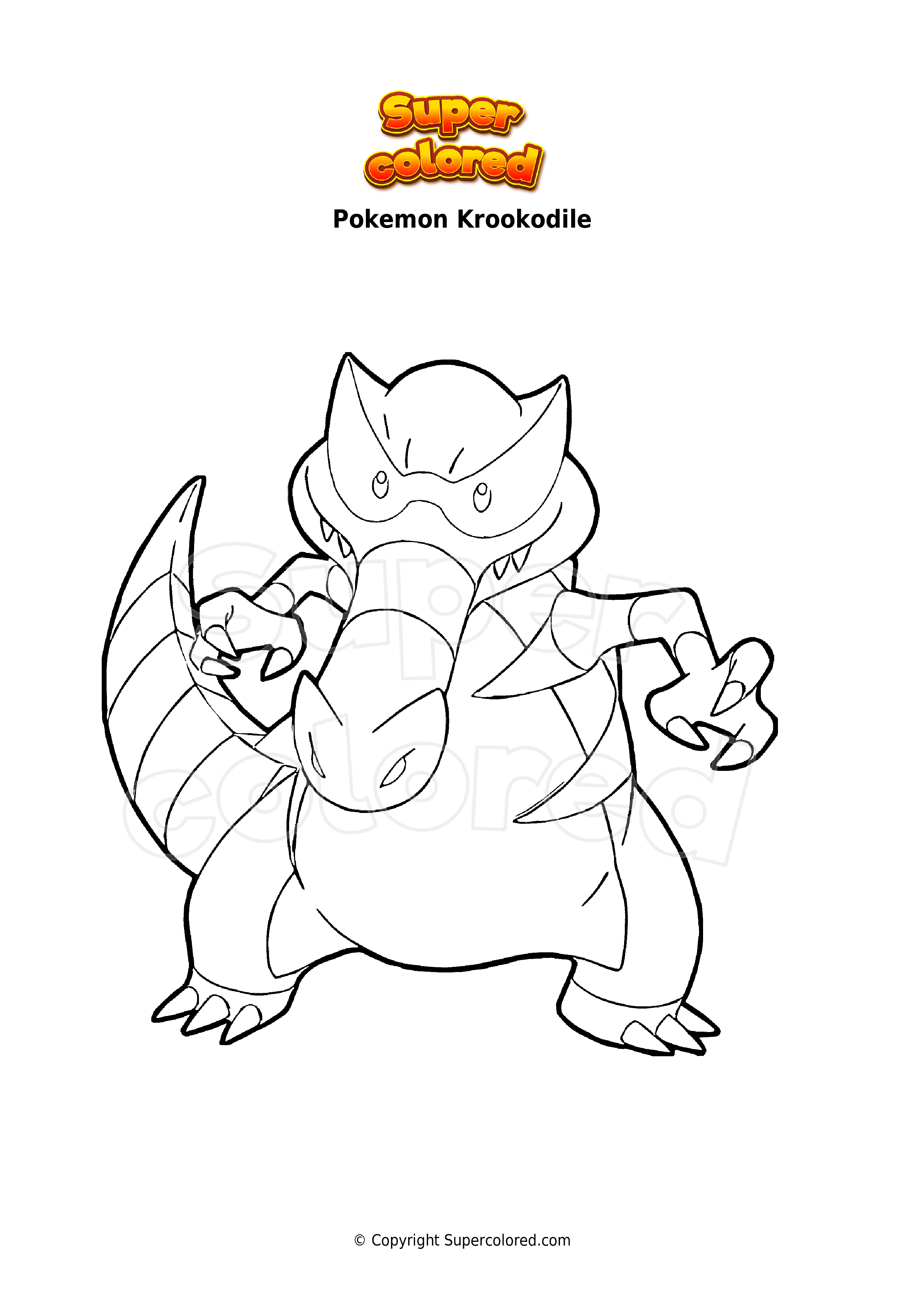 Coloring Pages - Pokemon Dark - Supercolored