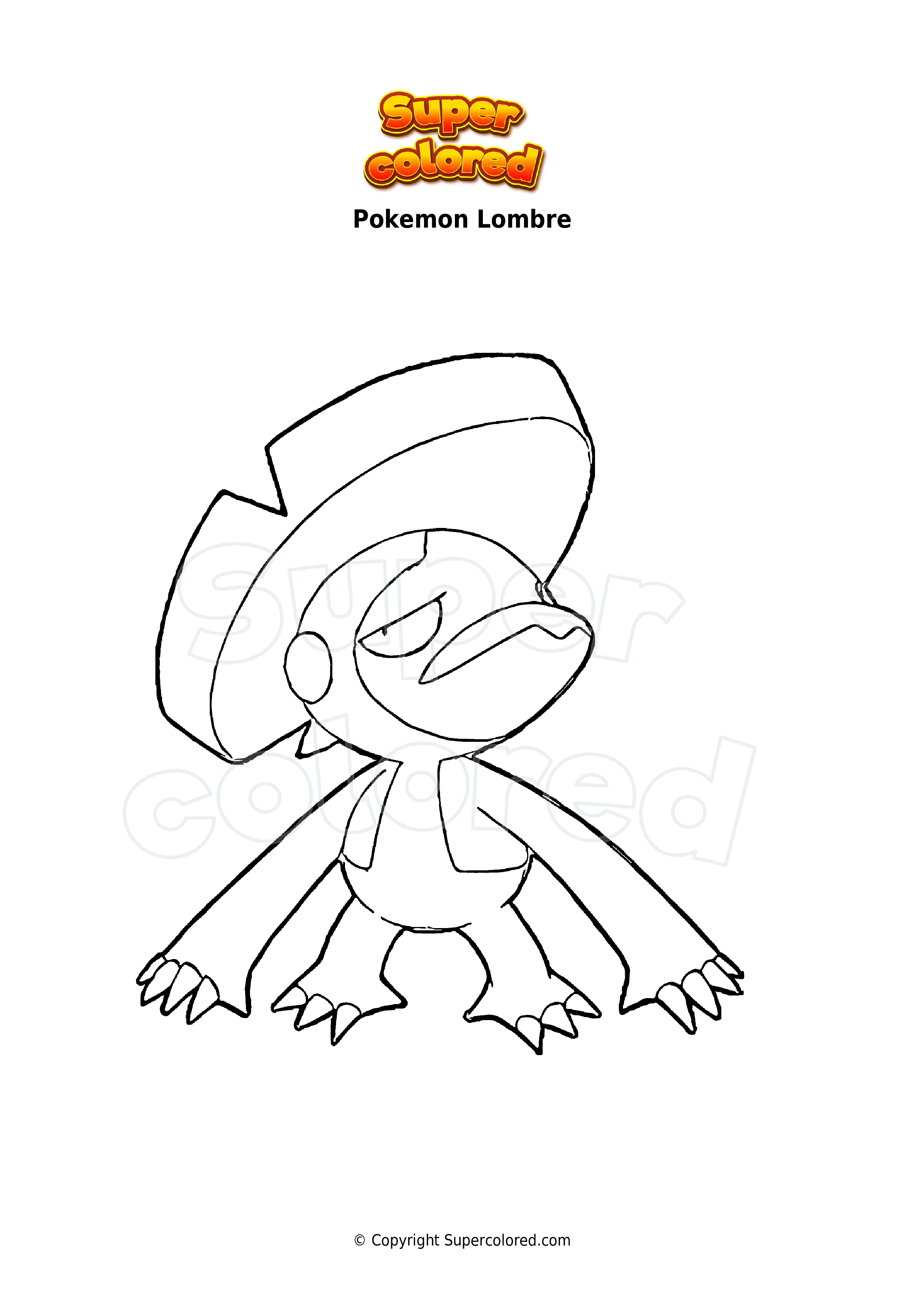 Coloring Page Pokemon Lombre