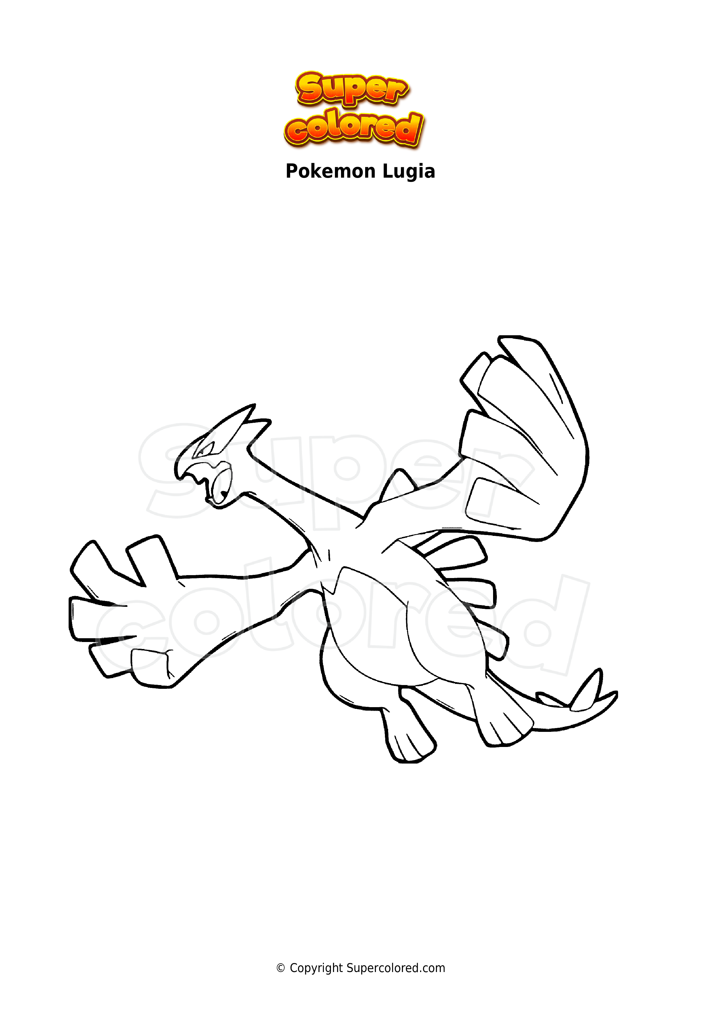 lugia coloring pages