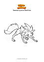 Coloring page Pokemon Lycanroc Dusk Form