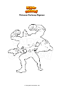 Coloring page Pokemon Machamp Gigamax