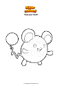 Coloring page Pokemon Marill