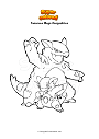 Coloring page Pokemon Mega Kangaskhan